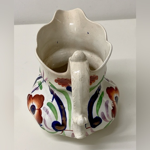 19th Century Antique Gaudy Welsh Hallmarked Unrecorded Pattern Jug Pitcher - Picture 7 of 16